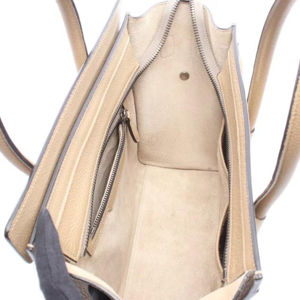 Celine Cream Leather Handbag Shopper Beige Luggage Tote Cream Tan - Picture 3 of 6